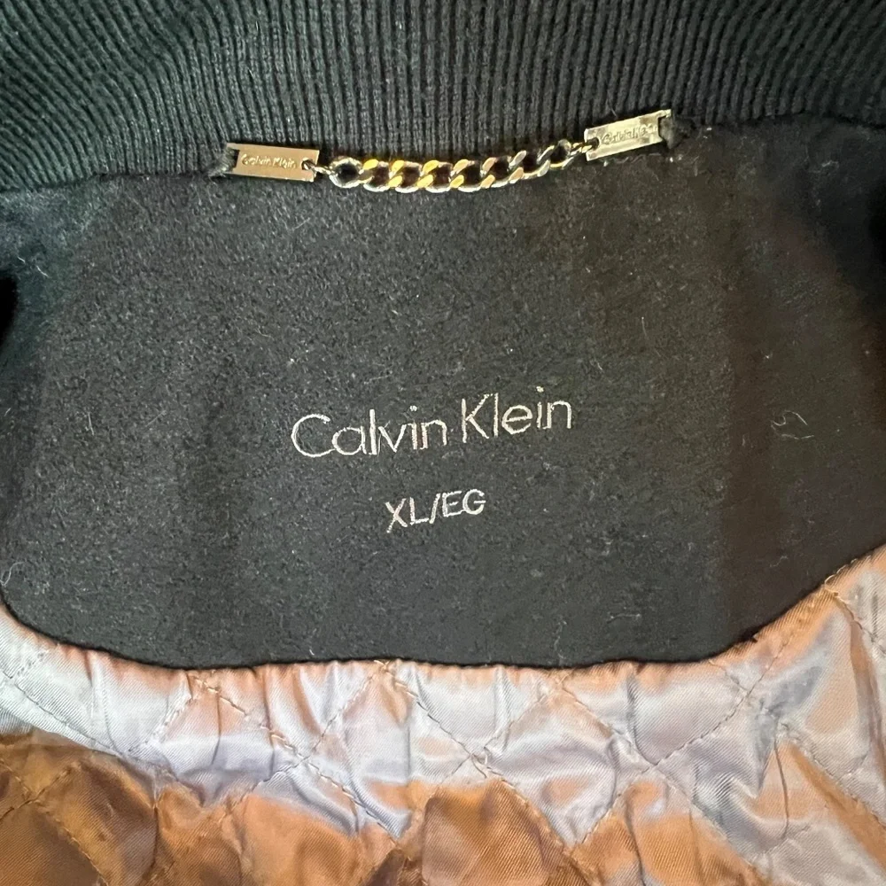 Calvin Klein Men's Wool Blend Coat, Double Zip, Quilted Lined, Size XL